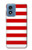 S2364 Red and White Striped Case Cover Custodia per Motorola Moto G Play 4G (2024)