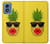 S2443 Funny Pineapple Sunglasses Kiss Case Cover Custodia per Motorola Moto G Play 4G (2024)