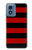 S2638 Black and Red Striped Case Cover Custodia per Motorola Moto G Play 4G (2024)