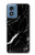 S2895 Black Marble Graphic Printed Case Cover Custodia per Motorola Moto G Play 4G (2024)