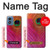 S3201 Pink Peacock Feather Case Cover Custodia per Motorola Moto G Play 4G (2024)