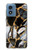 S3419 Gold Marble Graphic Print Case Cover Custodia per Motorola Moto G Play 4G (2024)