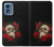 S3753 Dark Gothic Goth Skull Roses Case Cover Custodia per Motorola Moto G Play 4G (2024)