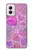 S3710 Pink Love Heart Case Cover Custodia per Motorola Moto G Power 5G (2024)