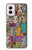 S3879 Retro Music Doodle Case Cover Custodia per Motorola Moto G Power 5G (2024)