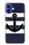S2758 Anchor Navy Case Cover Custodia per iPhone 16
