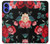 S3112 Rose Floral Pattern Black Case Cover Custodia per iPhone 16