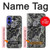 S3251 Batik Flower Pattern Case Cover Custodia per iPhone 16