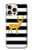 S2794 Black and White Striped Deer Gold Sparkles Case Cover Custodia per iPhone 16 pro
