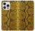 S3365 Yellow Python Skin Graphic Print Case Cover Custodia per iPhone 16 pro