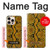 S3365 Yellow Python Skin Graphic Print Case Cover Custodia per iPhone 16 pro