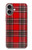 S2374 Tartan Red Pattern Case Cover Custodia per iPhone 16 plus