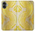 S2713 Yellow Snake Skin Graphic Printed Case Cover Custodia per iPhone 16 plus