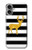 S2794 Black and White Striped Deer Gold Sparkles Case Cover Custodia per iPhone 16 plus