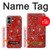 S3354 Red Classic Bandana Case Cover Custodia per iPhone 16 plus