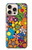 S3281 Colorful Hippie Flowers Pattern Case Cover Custodia per iPhone 16 pro max