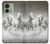 S0933 White Horses Case Cover Custodia per Motorola Edge (2023), Edge 40