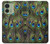 S1965 Peacock Feather Case Cover Custodia per Motorola Edge (2023), Edge 40