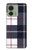 S3452 Plaid Fabric Pattern Case Cover Custodia per Motorola Edge (2023), Edge 40