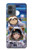 S3915 Raccoon Girl Baby Sloth Astronaut Suit Case Cover Custodia per Motorola Moto G14
