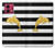 S2882 Black and White Striped Gold Dolphin Case Cover Custodia per Motorola Moto G84