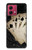 S3231 Vintage Royal Straight Flush Cards Case Cover Custodia per Motorola Moto G84