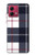 S3452 Plaid Fabric Pattern Case Cover Custodia per Motorola Moto G84