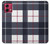 S3452 Plaid Fabric Pattern Case Cover Custodia per Motorola Moto G84