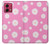 S3500 Pink Floral Pattern Case Cover Custodia per Motorola Moto G84