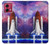 S3913 Colorful Nebula Space Shuttle Case Cover Custodia per Motorola Moto G84