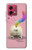 S3923 Cat Bottom Rainbow Tail Case Cover Custodia per Motorola Moto G84