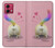 S3923 Cat Bottom Rainbow Tail Case Cover Custodia per Motorola Moto G84