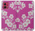 S3924 Cherry Blossom Pink Background Case Cover Custodia per Motorola Moto G84