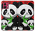 S3929 Cute Panda Eating Bamboo Case Cover Custodia per Motorola Moto G84