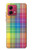 S3942 LGBTQ Rainbow Plaid Tartan Case Cover Custodia per Motorola Moto G84