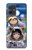 S3915 Raccoon Girl Baby Sloth Astronaut Suit Case Cover Custodia per Motorola Moto G54