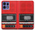 S3204 Red Cassette Recorder Graphic Case Cover Custodia per Motorola Edge 50 Pro