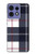 S3452 Plaid Fabric Pattern Case Cover Custodia per Motorola Edge 50 Pro