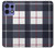 S3452 Plaid Fabric Pattern Case Cover Custodia per Motorola Edge 50 Pro