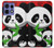 S3929 Cute Panda Eating Bamboo Case Cover Custodia per Motorola Edge 50 Pro