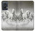 S0933 White Horses Case Cover Custodia per Motorola Edge 50 Fusion