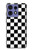 S1611 Black and White Check Chess Board Case Cover Custodia per Motorola Edge 50 Fusion