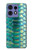 S3414 Green Snake Scale Graphic Print Case Cover Custodia per Motorola Edge 50 Fusion