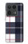S3452 Plaid Fabric Pattern Case Cover Custodia per Motorola Edge 50 Ultra