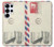 S3551 Vintage Airmail Envelope Art Case Cover Custodia per Samsung Galaxy S25 Ultra