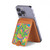 S3273 Flower Line Art Pattern Magnetic Card Holder Wallet Stand with MagSafe for iPhone 16 15 14 13 Pro Max