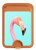 S3708 Pink Flamingo Magnetic Card Holder Wallet Stand with MagSafe for iPhone 16 15 14 13 Pro Max
