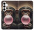 S3973 Chimpanzee Blowing Pink Bubblegum Case Cover Custodia per Samsung Galaxy S24 Plus