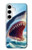 S4004 Oil Color Painting Giant Shark Case Cover Custodia per Samsung Galaxy S24 Plus