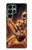S3984 Fire Skeleton Playing Guitar Case Cover Custodia per Samsung Galaxy S22 Ultra